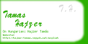 tamas hajzer business card