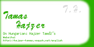 tamas hajzer business card